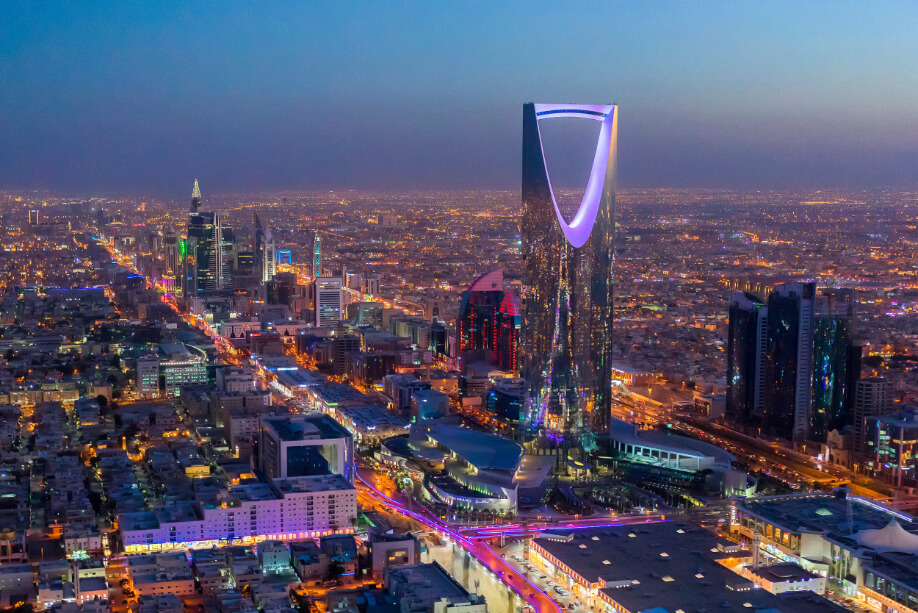 Saudi Arabia Riyadh at night