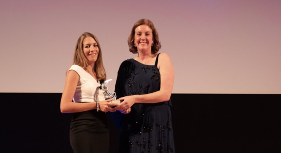 image of louise collecting her award