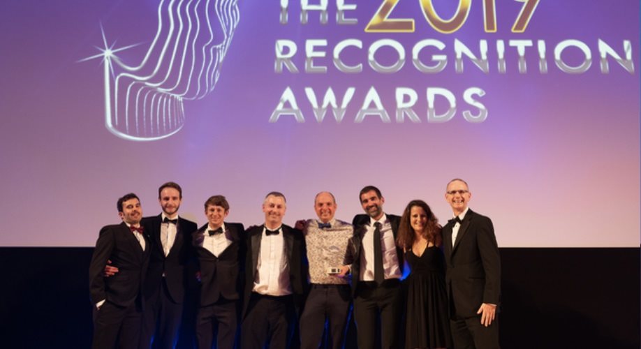 image of the team collecting the technical excellence award