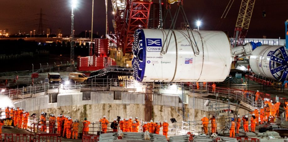 this is a image of the crossrail project being built