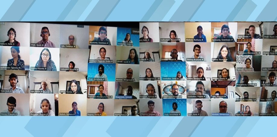 image of a zoom call with the 2020 Indian graduates